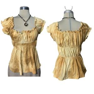 BEBE Designer Brown and Beige Top Size S